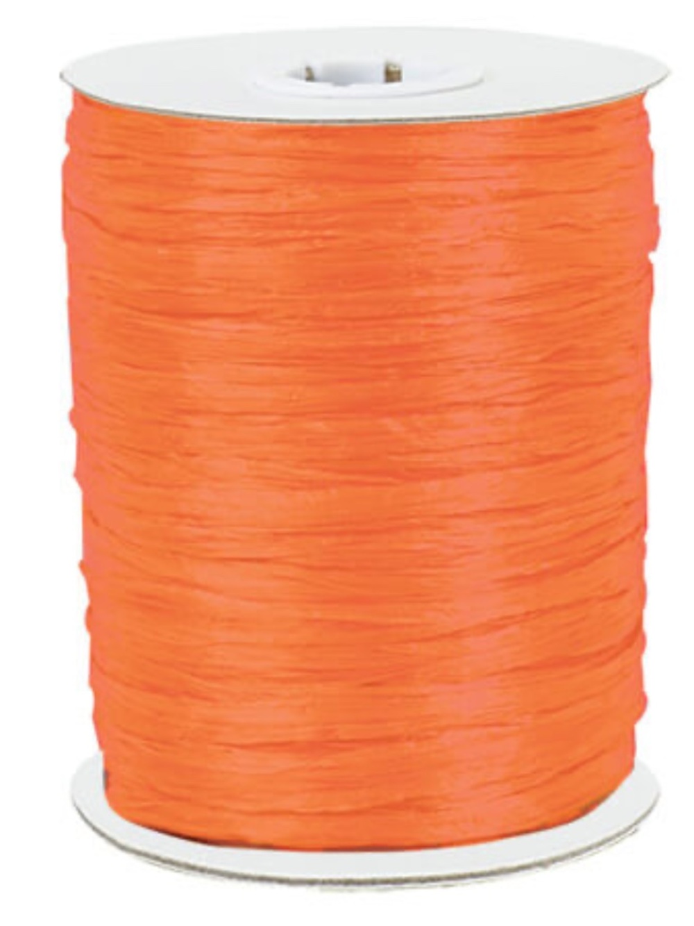ORANGE Paper Flat Raffia Ribbon 100 Yards Twisted at about 1/4"